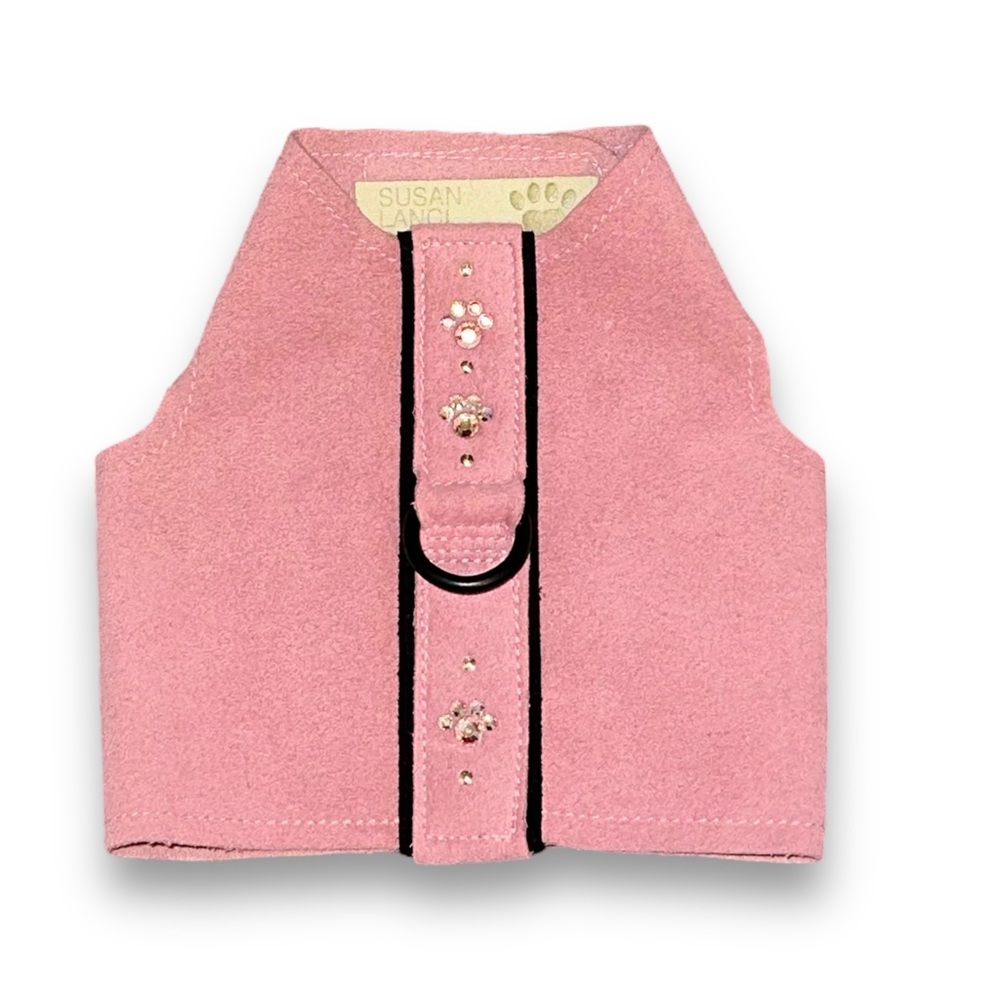 Susan Lanci Designs rhinestone suede dog harness